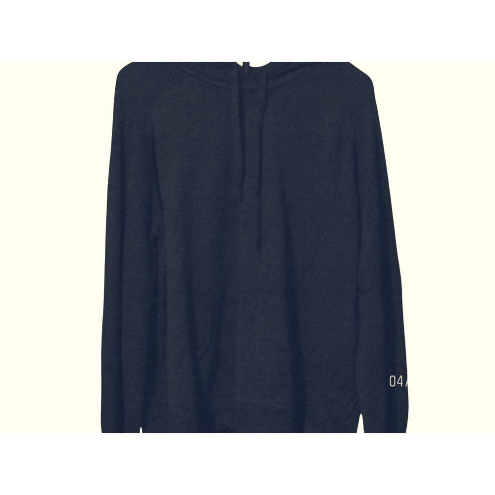 Style & Co Womens 3X Navy Blue Hooded Sweater Long Sleeve Knit Pullover Hoodie
